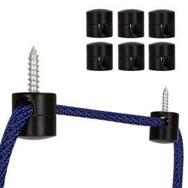 6 Pack Plastic Swag Hooks for Ceiling Hanging,Sangle Sopffy Lamp Hook for Hanging Pendant Lighting Fixture Ceiling Light Hook for Chandelier Ceiling Lights Cable,Black