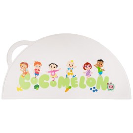 CoComelon Silicone Placemats for Toddlers - Non Slip Placemats for Kids, Reusable Portable Kids Placemat for Dining Table, Baby Food Mat for Restaurants and Home, Baby Placemat with Raised Edges