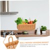 SHOWERORO Wall Hanging Woven Basket for Kitchen Storage Retro Imitation