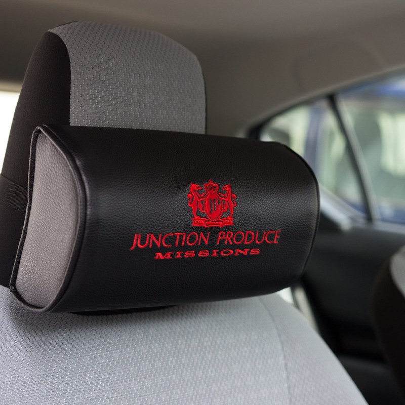 フジヤマ JUNCTION PRODUCE MISSIONS ネックパッド 刺繍ロゴ入り ブラックxレッド GM214714