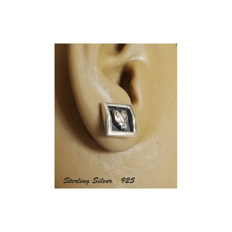 [STERLING SILVER 925] AMTHGPS-050 Single Ear Sterling Silver 925 Earrings,