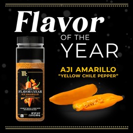 McCormick Seasoning, Aji Amarillo, 2025 Flavor of the Year, Made for Chefs, Blend of Tropical & Smoky Notes with Medium Chile Heat, For Seafood, Fish, Veggies, Poultry, Sauces, Salsa, and More, 24 oz