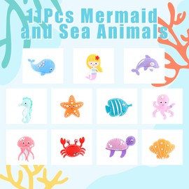 Coola Sea Animal Sewing Kit - My First Felt Mermaid & Animals Craft Set for Kids Ages 6-12+, Easy DIY Sewing Kit, Pack of 11 Pieces