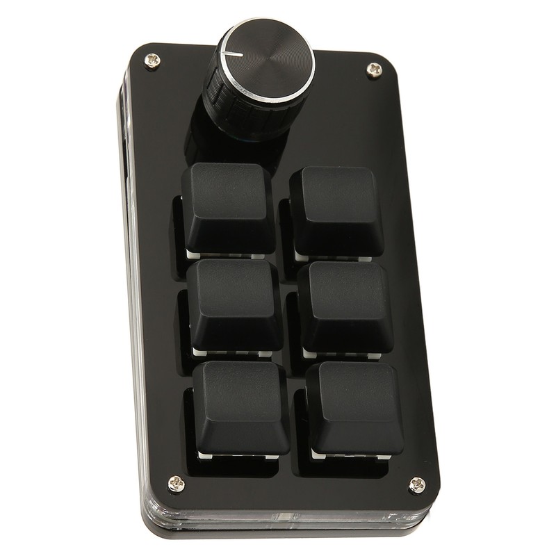 6 Key Mini Keypad with Knob USB DIY Programmable Keyboard