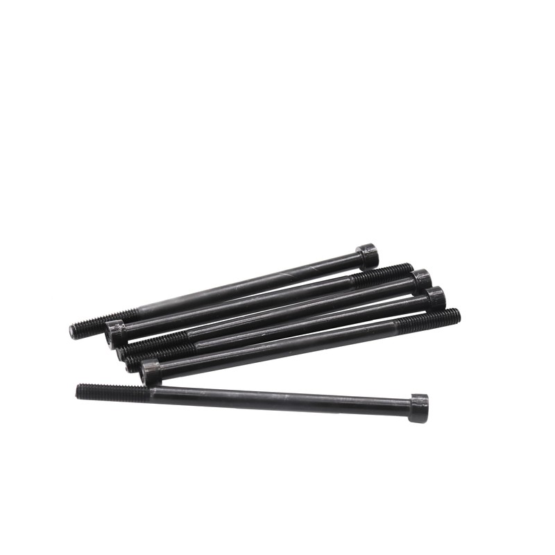 6 Pieces M6 x 120mm Socket Head Screw, Black,Part Threaded,