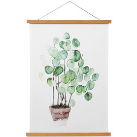 HONKKI Magnetic Poster Frame Hanger, Natural Teak, Poster Hanger for Photos, Pictures, Prints, Maps, Scrolls and Canvas Artwork