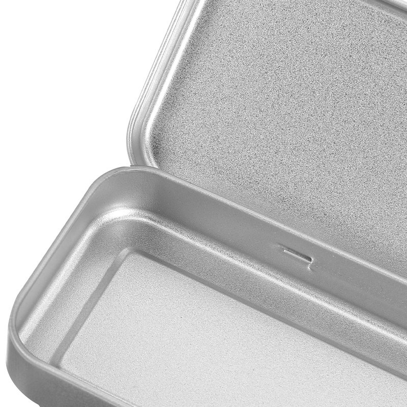 EXCEART Pencil Case Pencil Case Stationery Box Metal Rectangle Single
