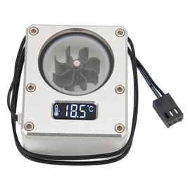 PC Water Cooling Meter 12V Small 3pin Interface G1/4 Thread Durable Acrylic Rustproof Computer Flow Meter for PC Silver