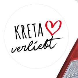 Huuraa Sticker Crete in Love Gift Sticker 10 cm Crete Gift Idea