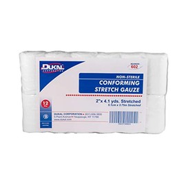 Dukal 64752 Conforming Stretch Gauze Bandage, 2" X 4.1 yard., Non-Sterile, 12 Roll