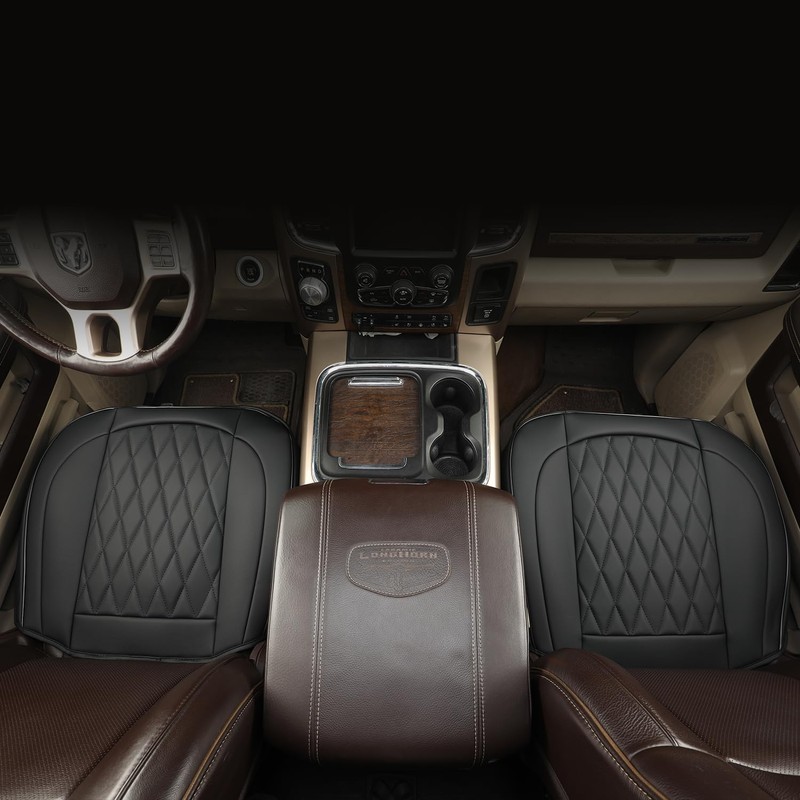 GIANT PANDA Bottom Seat Cover for Trucks&SUV, Front PU Leather