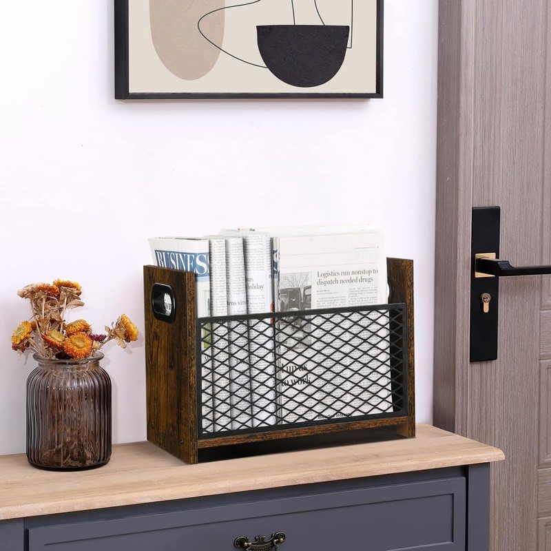 YINMIT Magazine Holder,Magazine Rack Floor,Magazine Storage Basket,File Holder Organizer,Folder Organizer