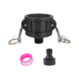 Walkinginrain 275 330 Gallon IBC Tote Adapter, Fittings, Tank Drain Adapter for Garden Hose, 2" CamLock Fittings to 3/4" Garden Water Hose