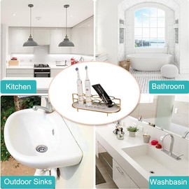 Aisetmoon Diatomaceous Faucet Absorbent Mats, Drying Countertop Sink Protectors, Tooth Brushing Holder is Removable, Bathroom Countertops, Office & Home Organizer Pencil Holder, Makeup Brush Holder