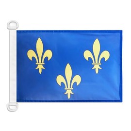 Fleur-de-lis multi Blue and Gold NAUTICAL Flag 18'' x 12'' - French Royal - France flags 30 x 45 cm - Banner 12x18 in for boat - AZ FLAG