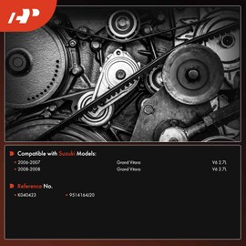 A-Premium Engine Serpentine Drive Belt Compatible with Suzuki Grand Vitara 2006 2007 2008, V6 2.7L, Location - Power Steering and Air Conditioning