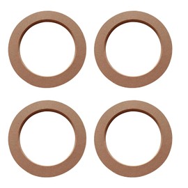 Set of 4 MDF Speaker Spacer Rings Speaker Rings Inner Diameter 14.5 cm Outer Diameter 18.6 cm Universal Wooden Rings for 6.5 Inch Car Speakers