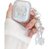 JANDM for AirPods Case Cover with Keychain,Shockproof Soft Clear Cute