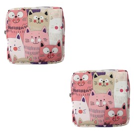 klahh 2 Pcs Sanitary Napkin Storage Bag Portable Period Bags Sanitary Pouch with Zipper Teen Pads Feminine Product Organizer for Women Teen Girls Ladies