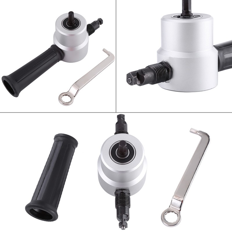 Double Head Sheet Metal Cutter Electric Power Drill Attachment Nibbler