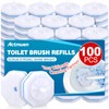 Actmuen 100pcs Disposable Toilet Brush Replacement Head,Bathroom Cleaning,Disposable Bowl Cleaners