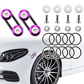 Mejiao Bumper Holder Purple 12PC Bumper Quick Release Bands Quick Release Fasteners Bumper Universal Car Bumper
