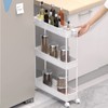 SPACELEAD Slim Storage Cart 3 Tier,Bathroom Organizer Rolling Utility, Mobile
