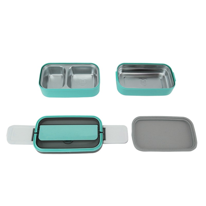 Lunch Box Double Layer Microwave Safe Leakage Proof Stainless Steel
