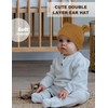 ZURLEFY Cotton Newborn Hats for Unisex, Bear Ears Baby Boy