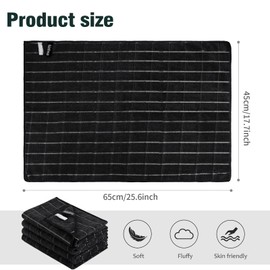 Microfiber Tea Towels for Kitchen Pack of 2 Super Absorbent & Quick Drying Hotel Quality Kitchen Dish Towels Set 45x65cm Machine Washable for Everyday Use Black