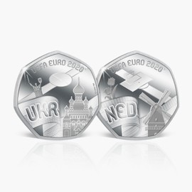 Euro 2020 Football Championship Silver Team Coins - Ukraine and Netherlands