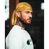 GERINLY Vintage Silk Feel Square Scarf for Men Satin Bandana