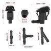 X AUTOHAUX Front Windshield Washer Nozzles Kit with 2 Meters