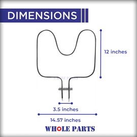 Whole Parts Range Oven Bake Heating Element Part# WP661416 - Replacement & Compatible with Some Kitchen Aid, Roper and Whirlpool Ranges or Ovens