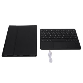 Wireless BT Keyboard Case Magnetic Connection Black USB C Charging Detachable Tablet Keyboard with Touchpad for IOS