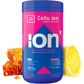ION X | Cellu ion Bebida Isotónica en Polvo 500 g | A Base de Vitamina C | Sabor Limón y Miel de Abeja | 50 Porciones | 100% Natural