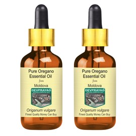 Devprayag Pure Oregano Essential Oil (Origanum vulgare) with Glass Dropper Natural Therapeutic Grade Steam Distilled (Pack of Two) 100ml X 2 (6.76 oz)