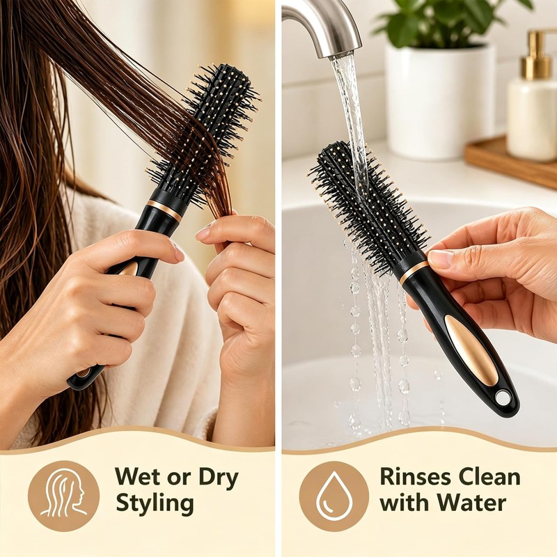 3pcs Round Hair Brush Women Blow Dry, Round Brushes for