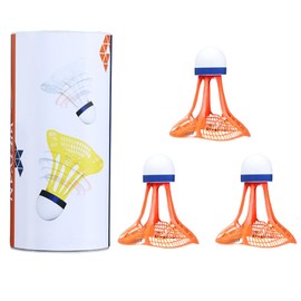 YcsRnn 3 Pack Wind-Resistant Badminton Shuttlecocks, Durable Nylon Shuttle Cocks for Outdoor Training and Recreational Play, Suitable for All Skill Levels
