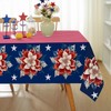 Honellaty 4th of July Tablecloth Patriotic Stripes and Stars Fourth