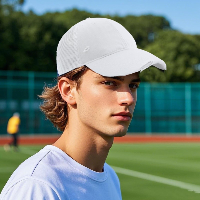 CWENDANER Unisex Baseball Cap, Trucker Cap, Mesh, Adjustable Mesh Running