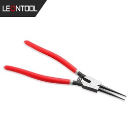 LEONTOOL Snap Ring Pliers for Axles, Straight Long, Nail Tip Diameter 0.1 inches (3 mm), Total Length 12.5 inches (318 mm), Straight Claw, C-Shaped Snap Ring Attachment, Dedicated Tool
