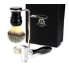 Vintage De Safety Razor Luxury Shaving Set with Synthetic Hair