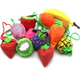 10PCS Folding Shopping Bags Reusable Roses Shopping Tote Bags Compact Eco Periodic Duty Recycling Use Shopping Bags