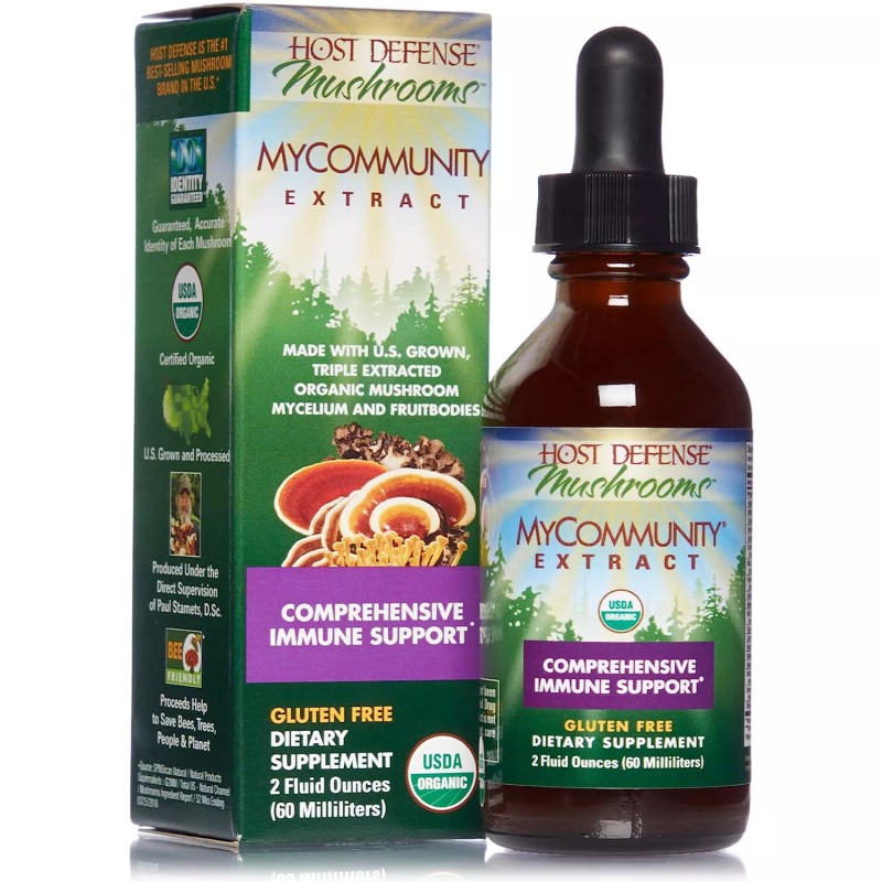 Host Defense,MyCommunity Extract,Adv Immune Supp.,w/Lions Mane+Reishi,2Oz