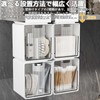 鏡柜下吊り下げ収納ボックス 小物入れ 引き出し 透明デスクオーガナイザー 卓上収納ケース コットン 綿棒 化粧品収納 フック式&粘着式 穴あけ不要