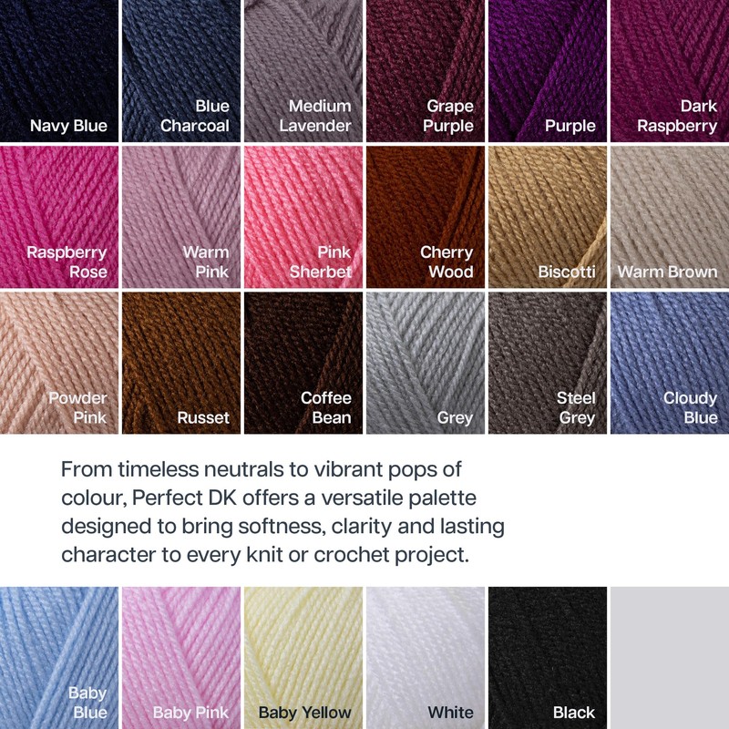 Utopia Crafts DK Double Knitting Yarn 3X 100g (Powder Pink)