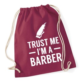 Hippowarehouse Trust me I'm a barber Drawstring Cotton School Gym Bag 37cm x 46cm, 12 litres