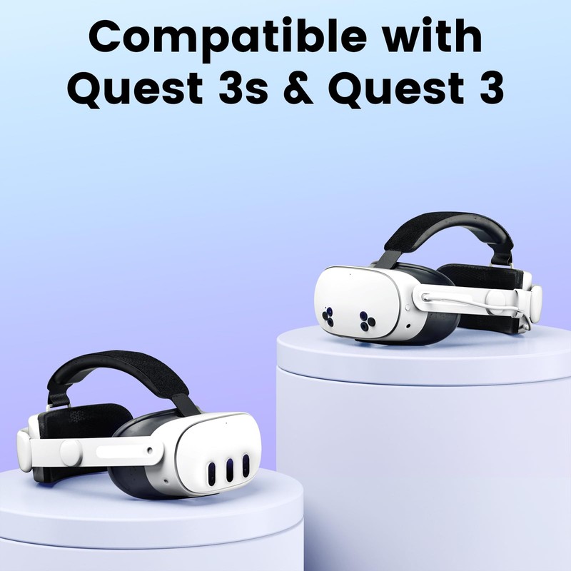 Head Strap Compatible with Meta Quest 3S &3, Adjustable VR