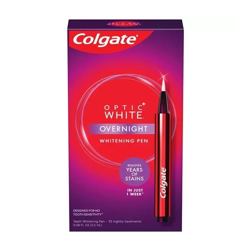 Colgate Optic White Overnight Teeth Whitening Pen,35 Nightly Treatments
